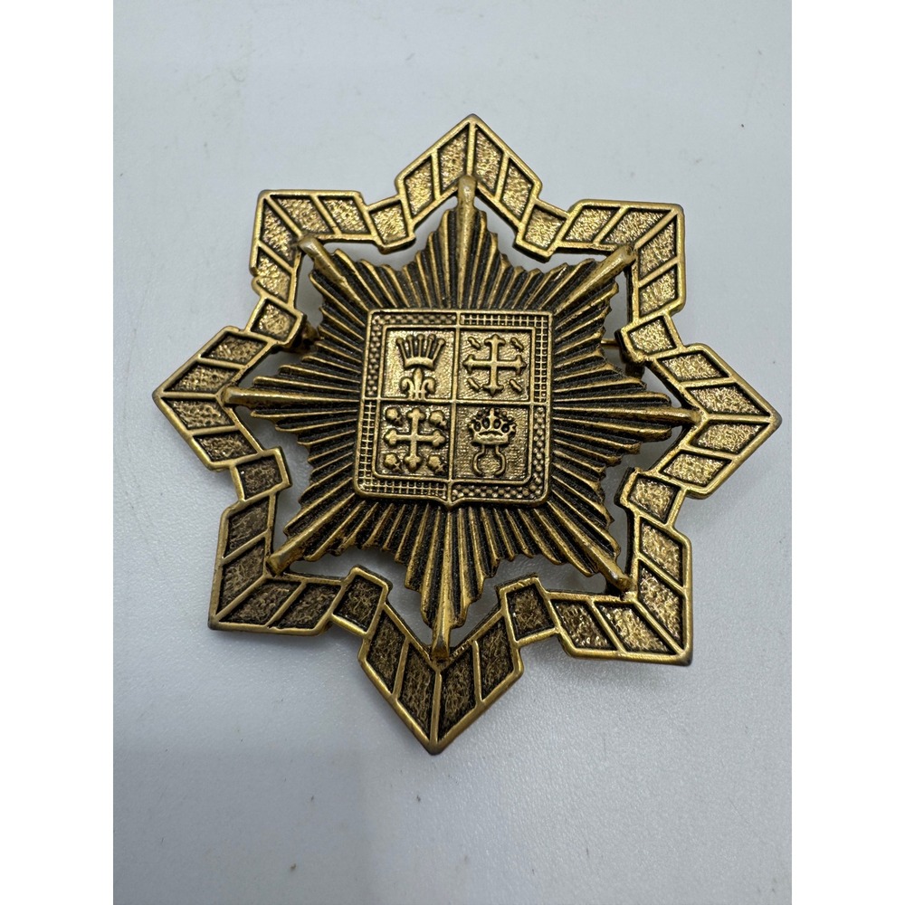 Vintage British Army Cap Badge Brooch 13th Battalion London Regiment Kensington